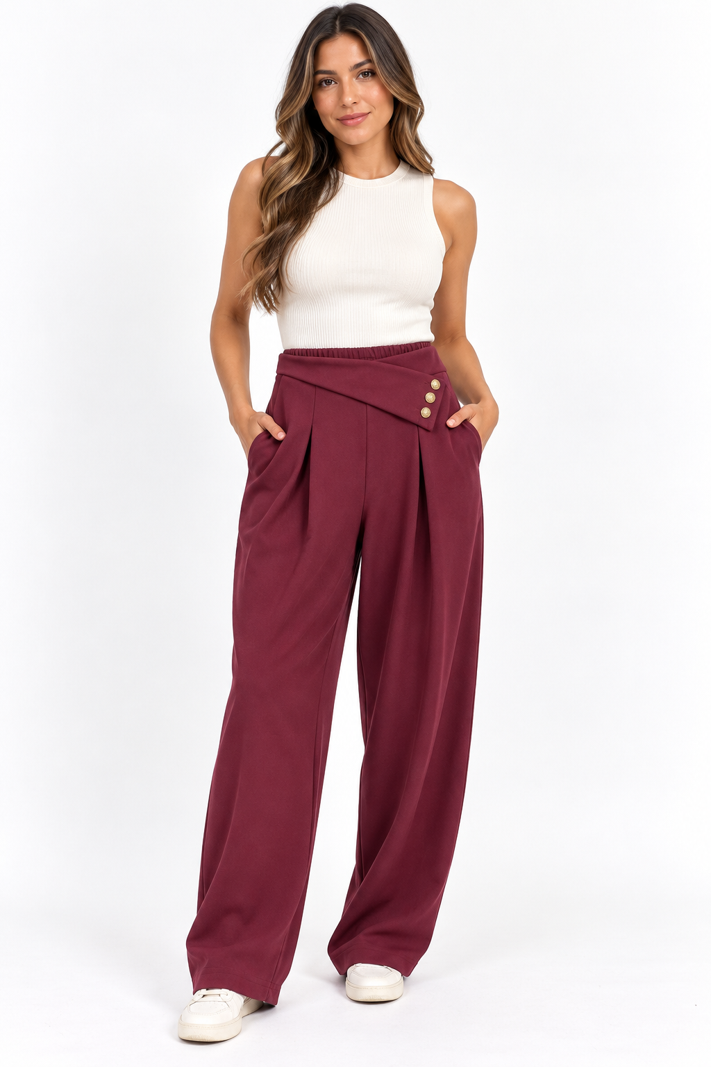 Pantalón Sofía burdeo