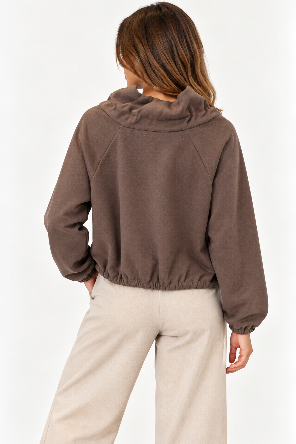 Chaqueta Bomber paño marrón