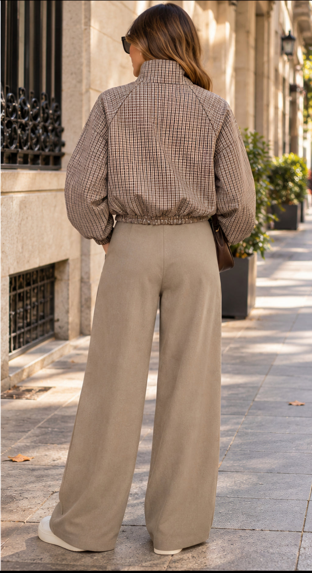 Chaqueta bomber cuadros