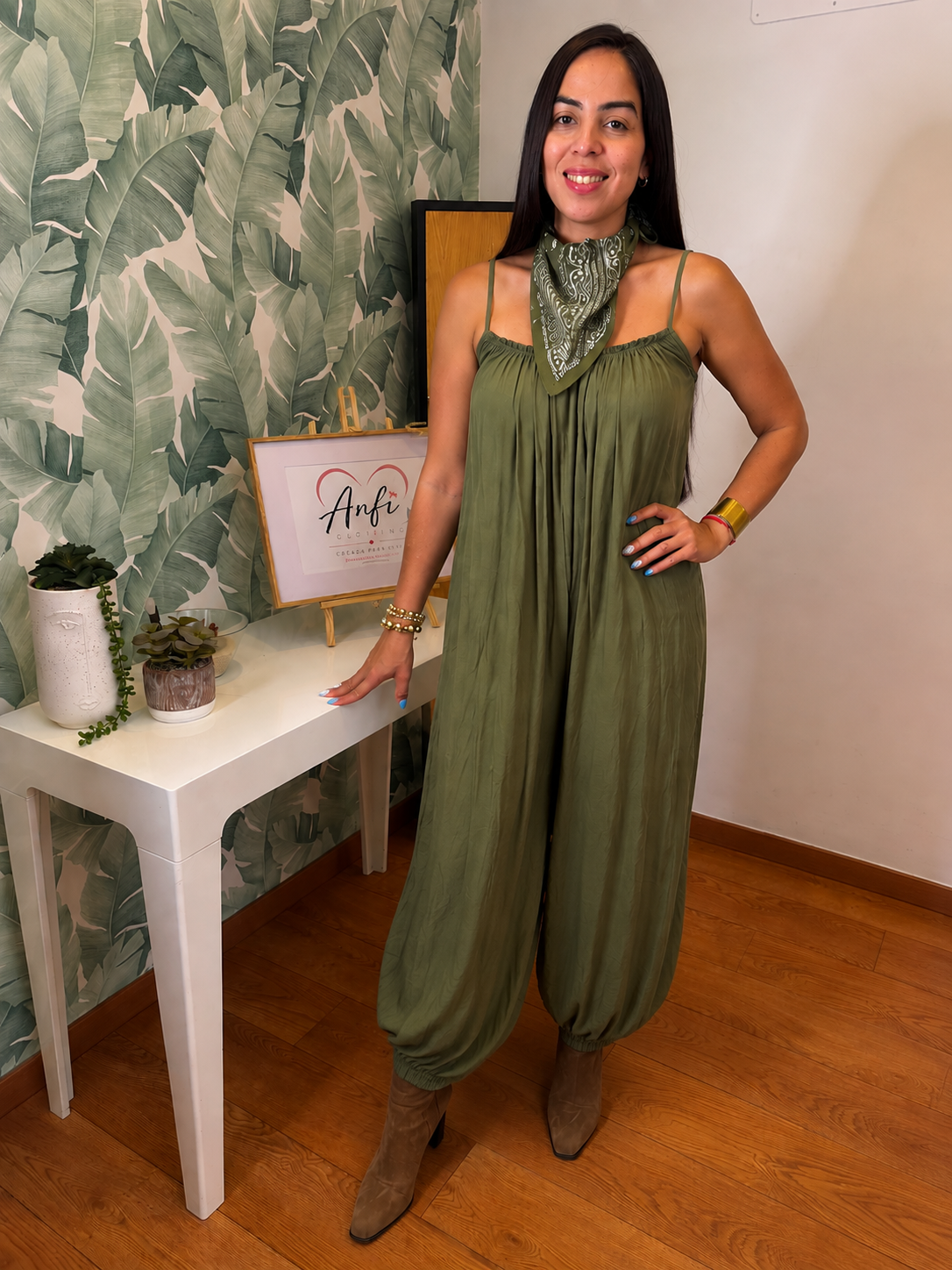 Mono de algodón con pierna bombacha 🌿