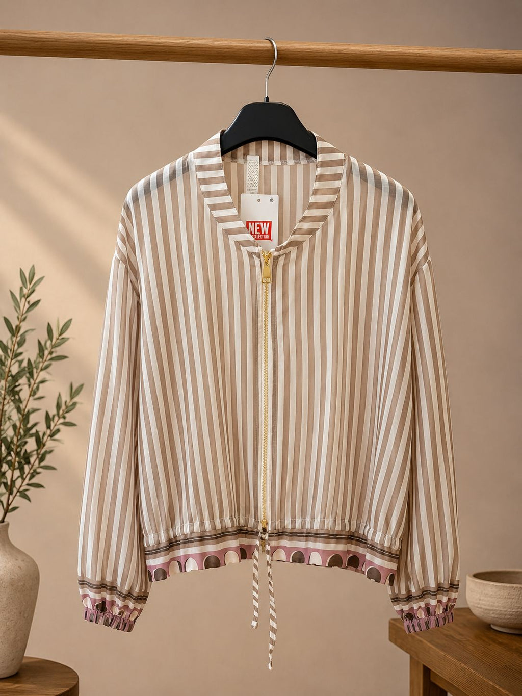 Chaqueta ligera de rayas