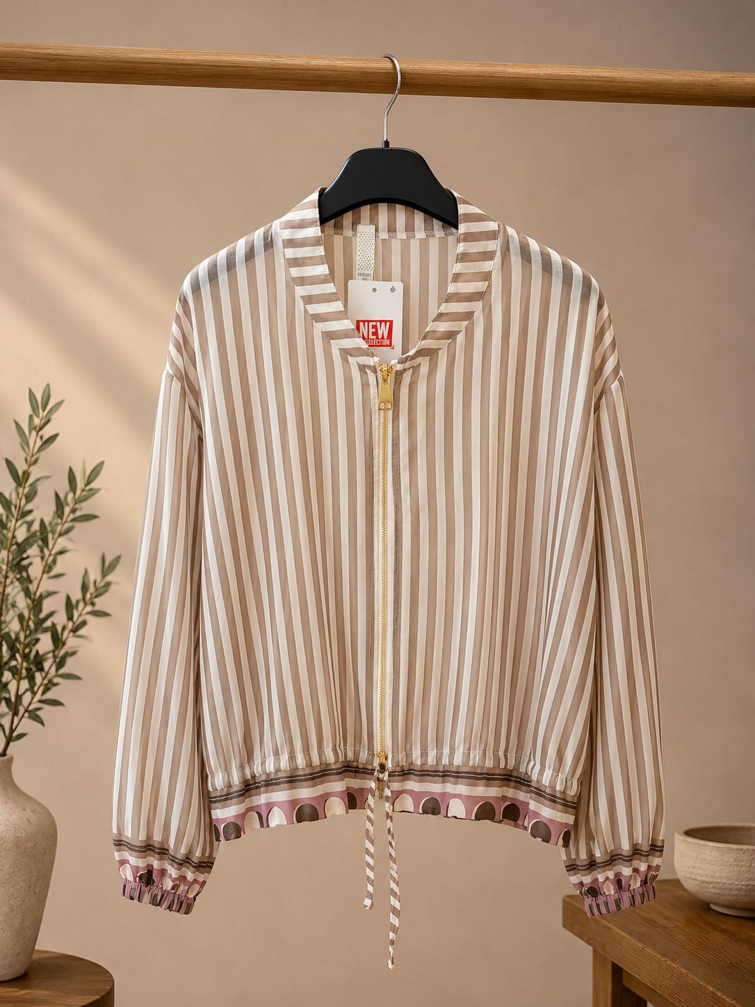 Chaqueta ligera de rayas