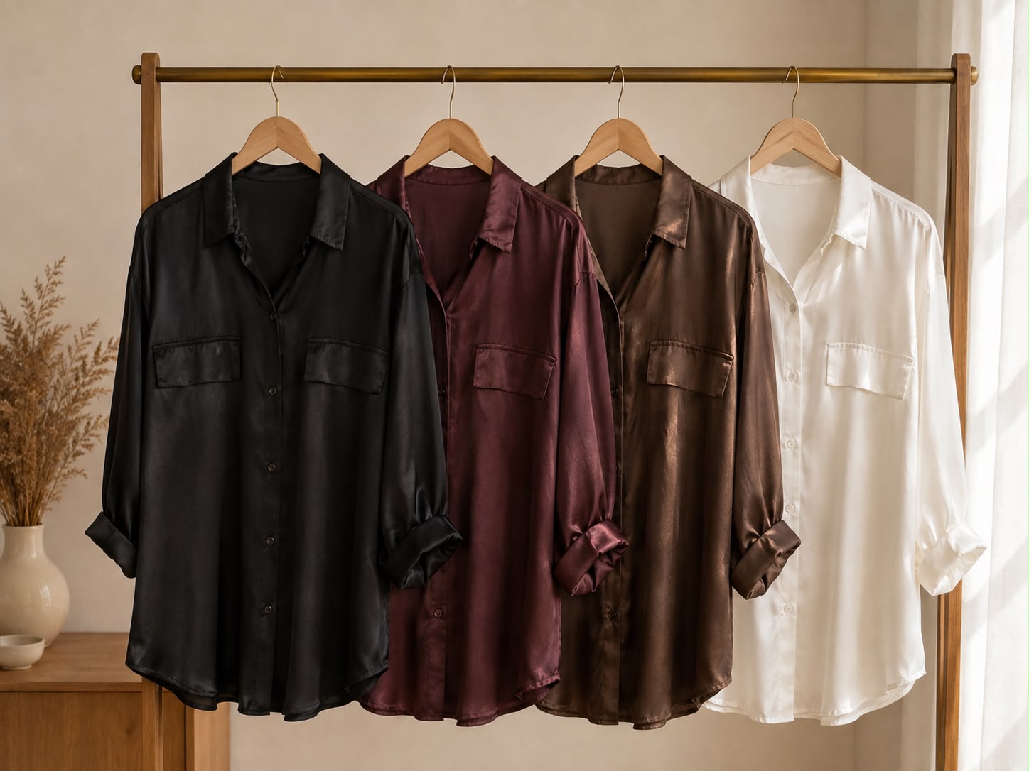 Camisa satinada